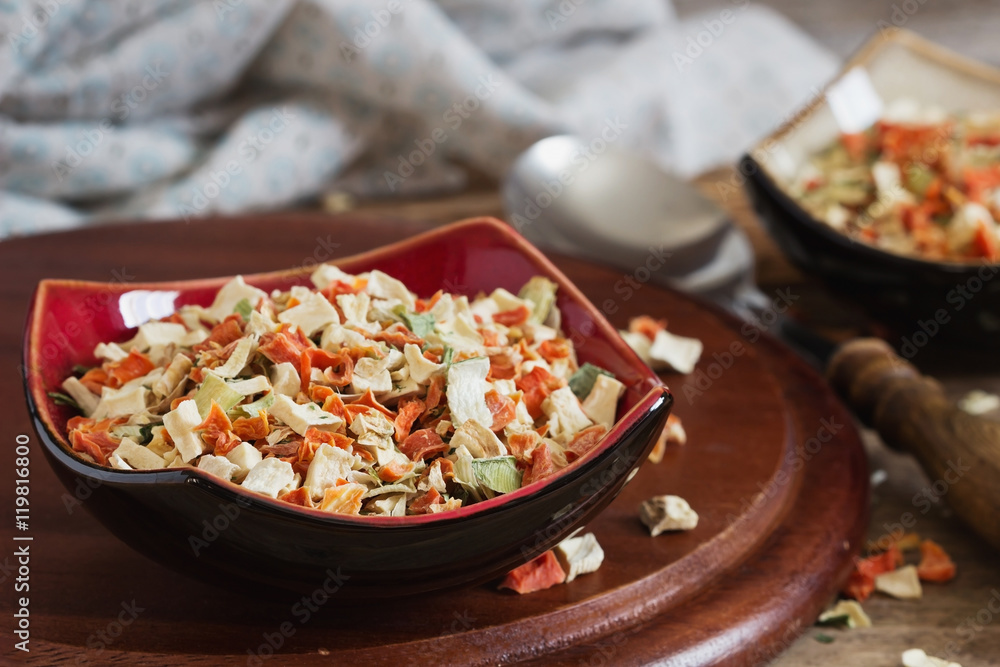 Dry chopped vegetables Dry chopped vegetables
