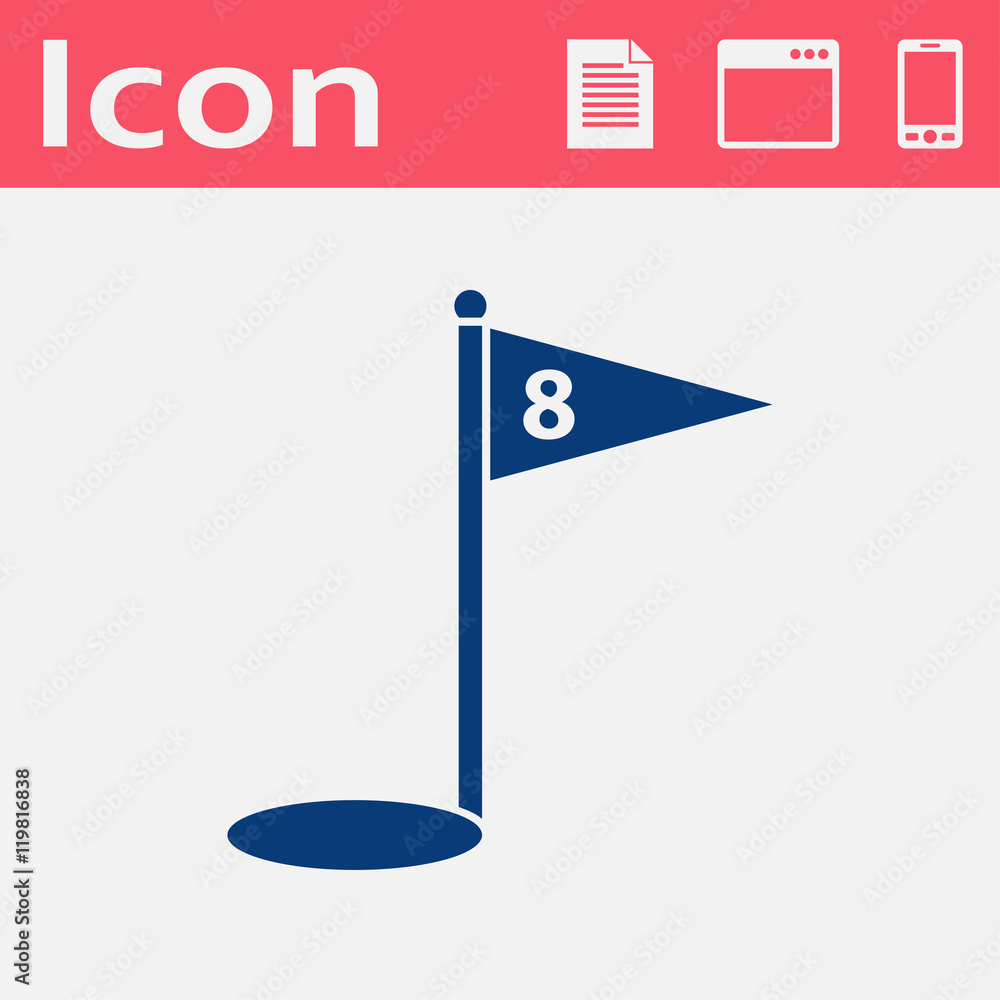 Hole Course Golf flat vector icon Hole Course Golf flat vector icon