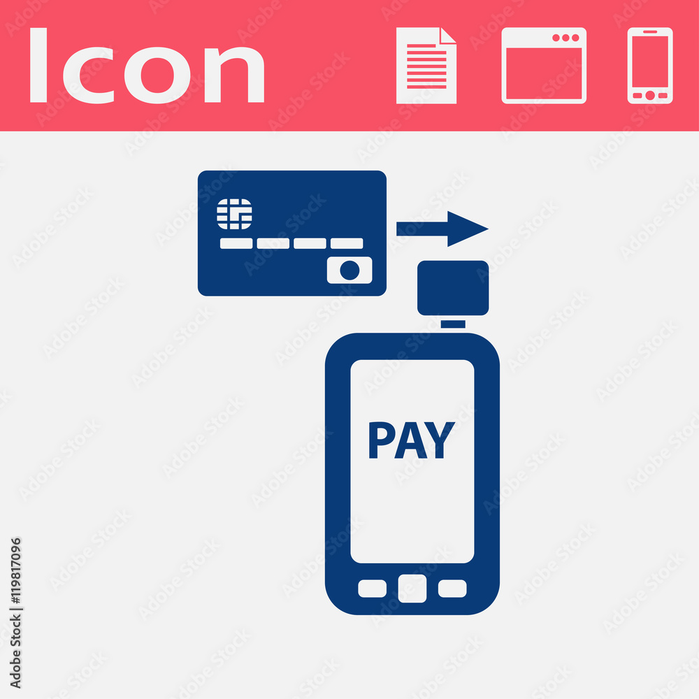 Mobile payment. Terminal reader on smartphone scanning a credit card Mobile payment. Terminal reader on smartphone scanning a credit card