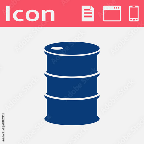Vector flat icon barrels of oil