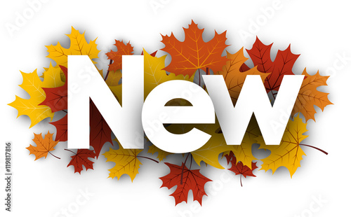 New background with maple leaves.