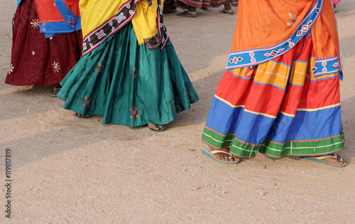 Indian lambadi or lambada tribal dance