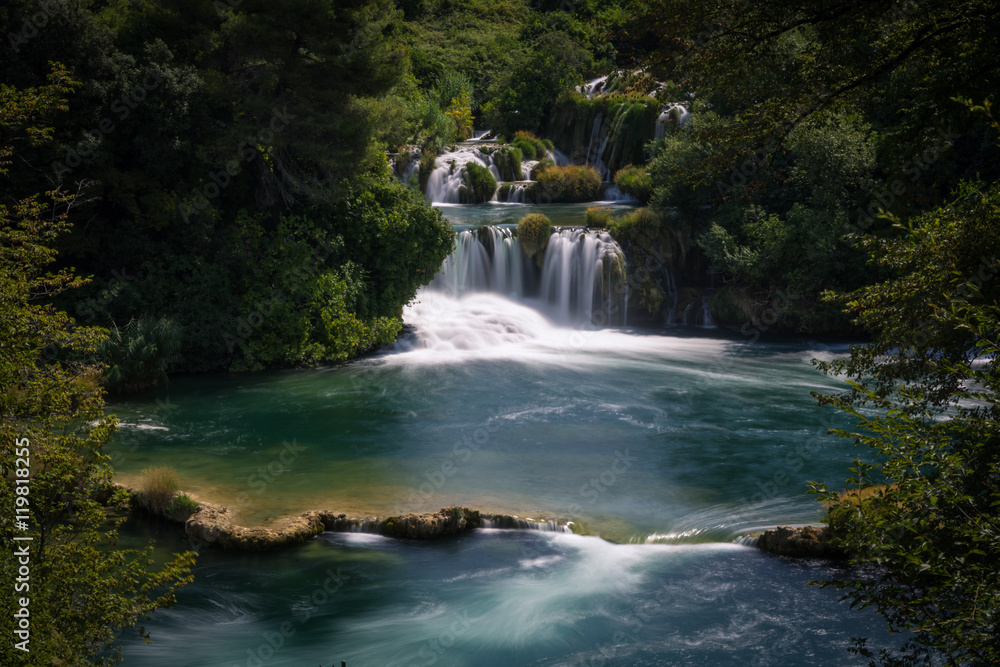 Waterfalls in national park. Krka National Park, Croatia Waterfalls in national park. Krka National Park, Croatia