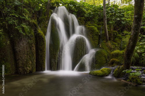 Waterfalls and lakes in Plitvi  ka jezera national park  Croatia