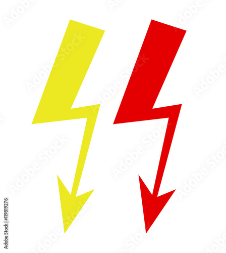 voltage sign on the white background