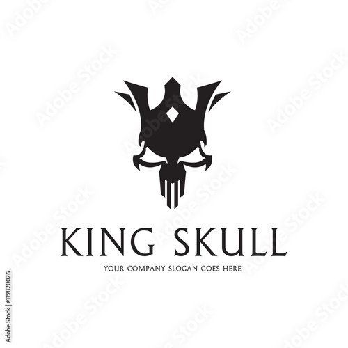 King skull. King and crown. 