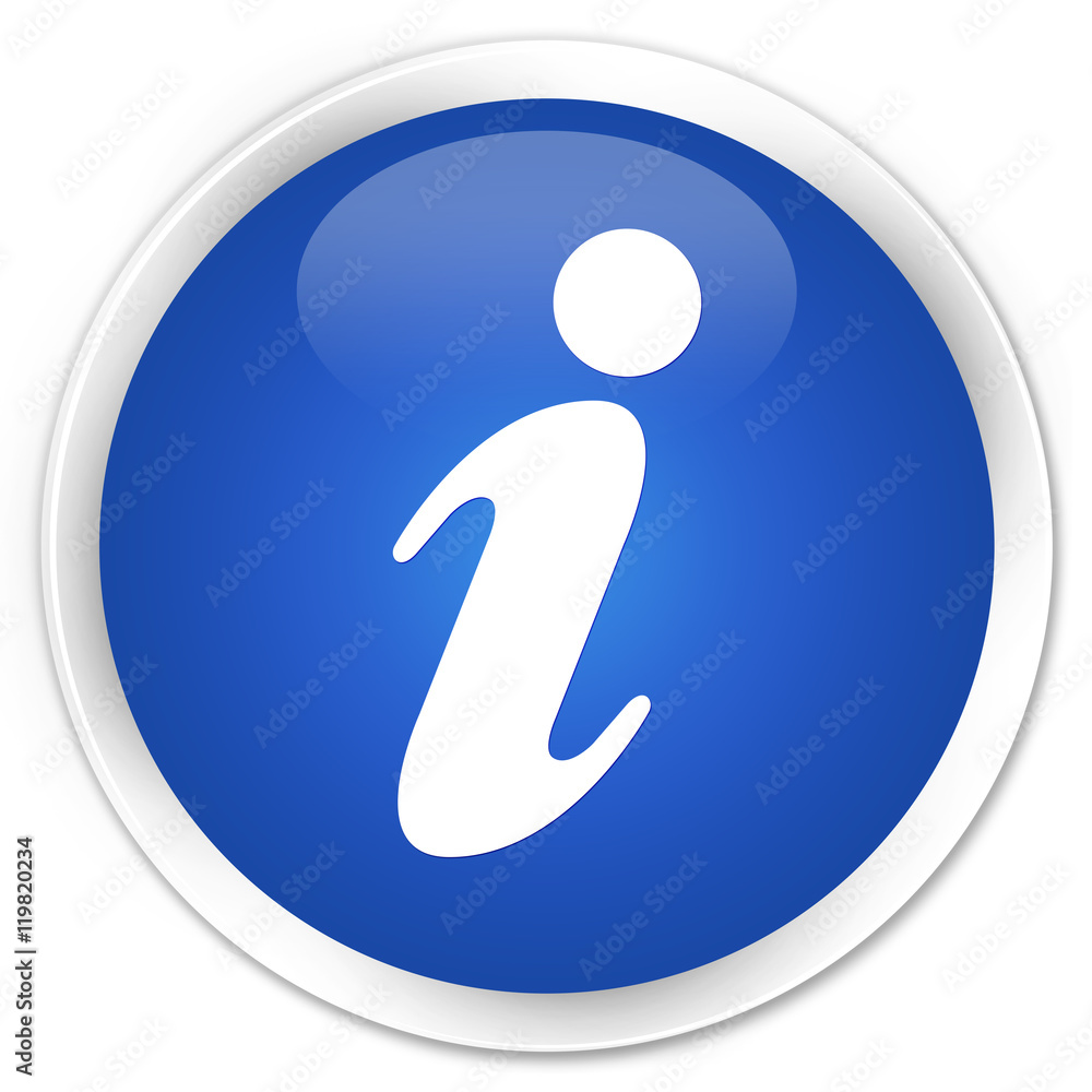 Info icon blue glossy round button Info icon blue glossy round button
