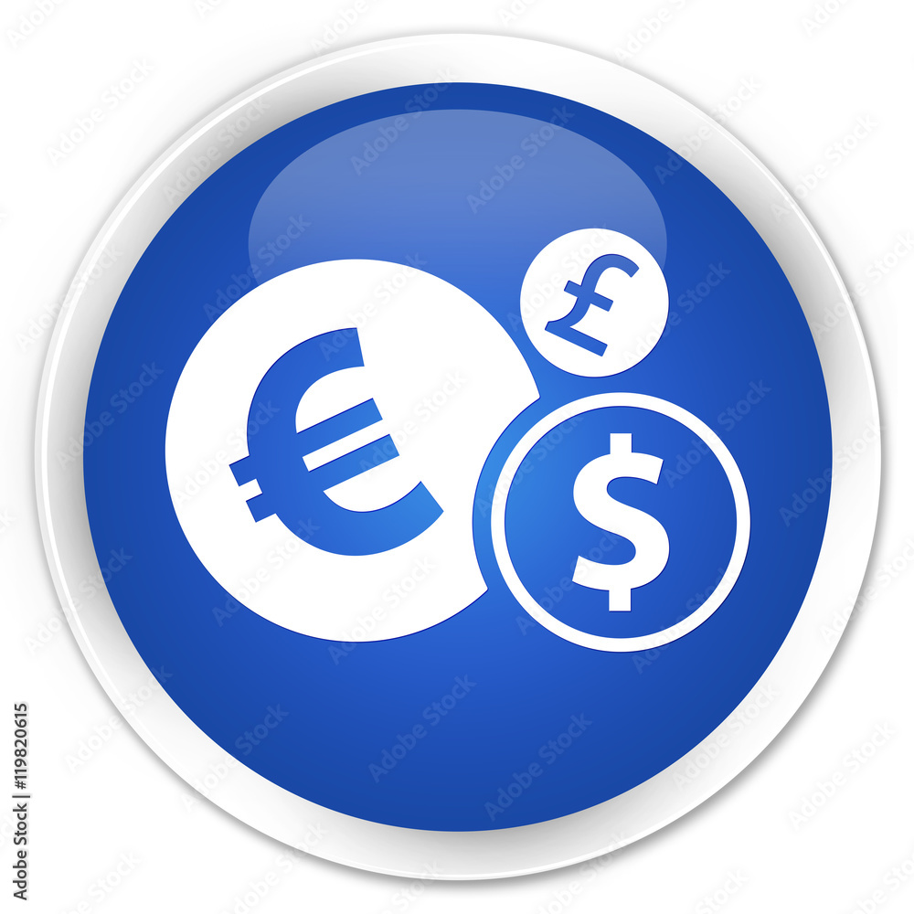 Finances icon blue glossy round button Finances icon blue glossy round button
