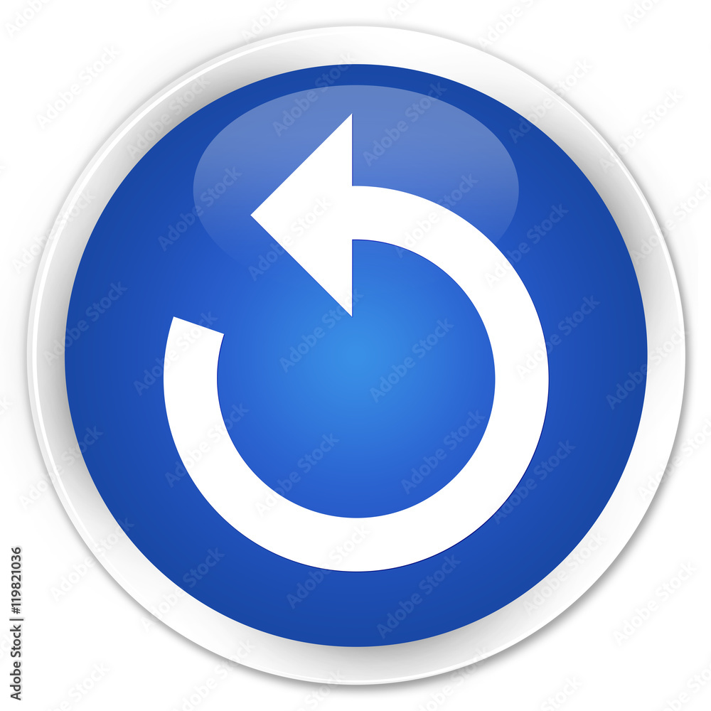 Refresh arrow icon blue glossy round button Refresh arrow icon blue glossy round button
