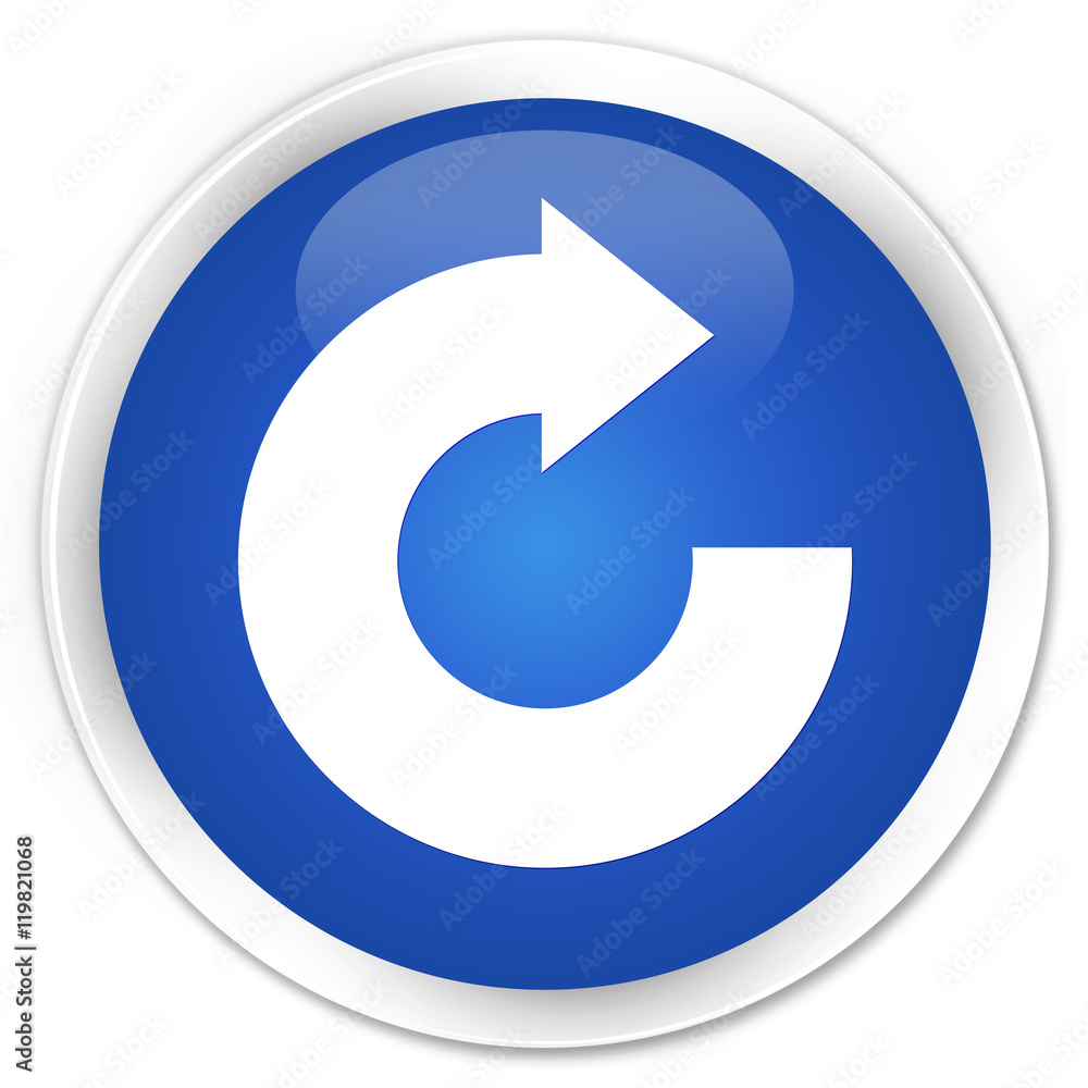 Reply arrow icon blue glossy round button Reply arrow icon blue glossy round button