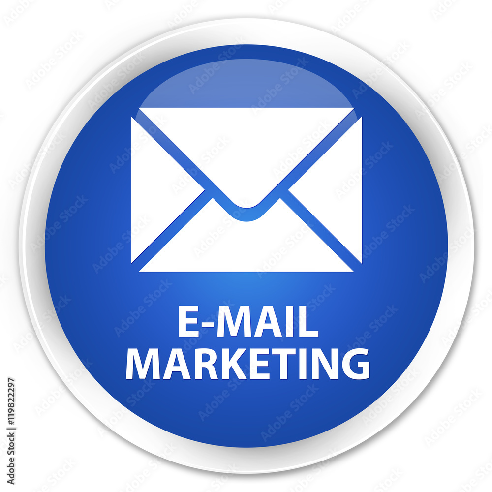 E-mail marketing blue glossy round button E-mail marketing blue glossy round button