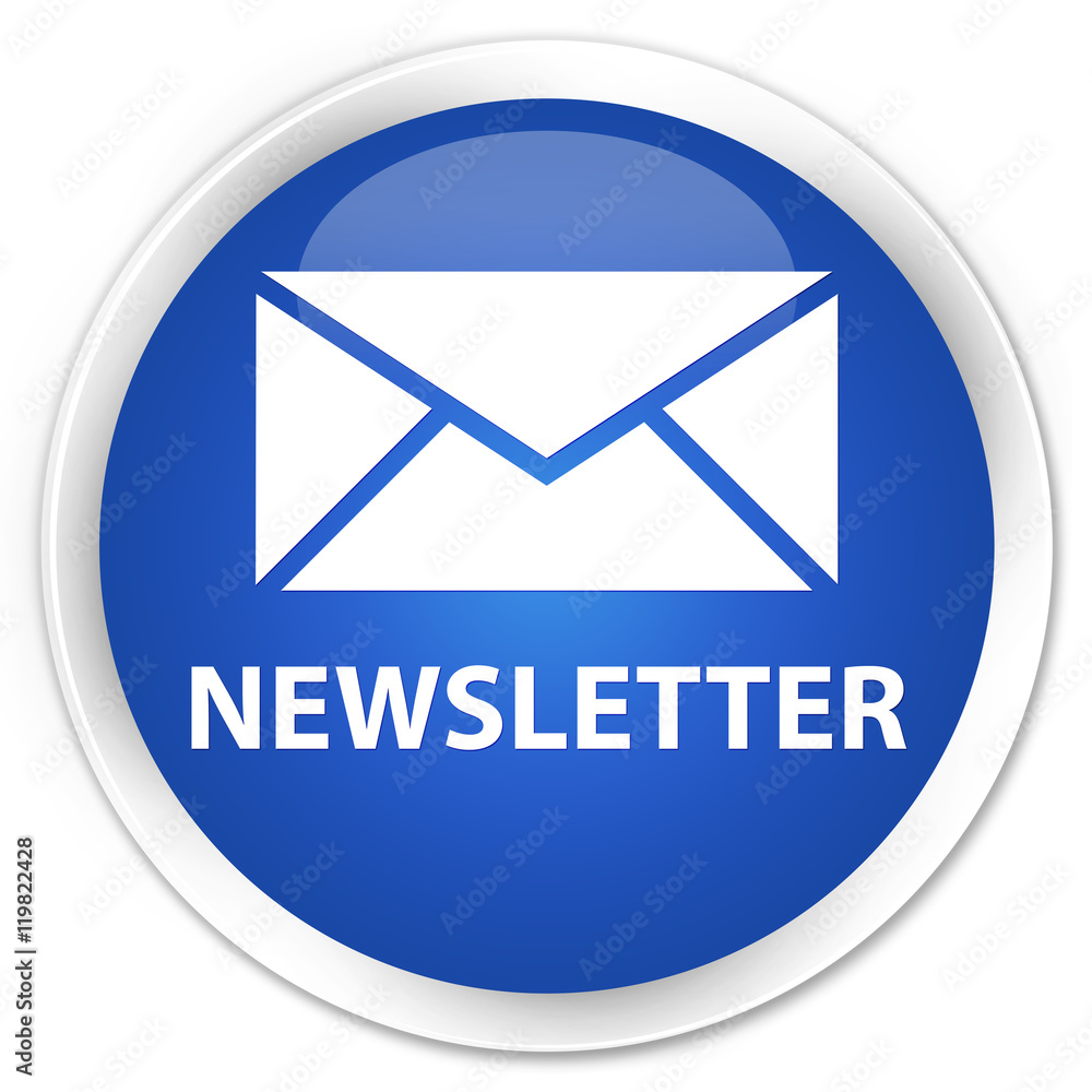 Newsletter blue glossy round button Newsletter blue glossy round button
