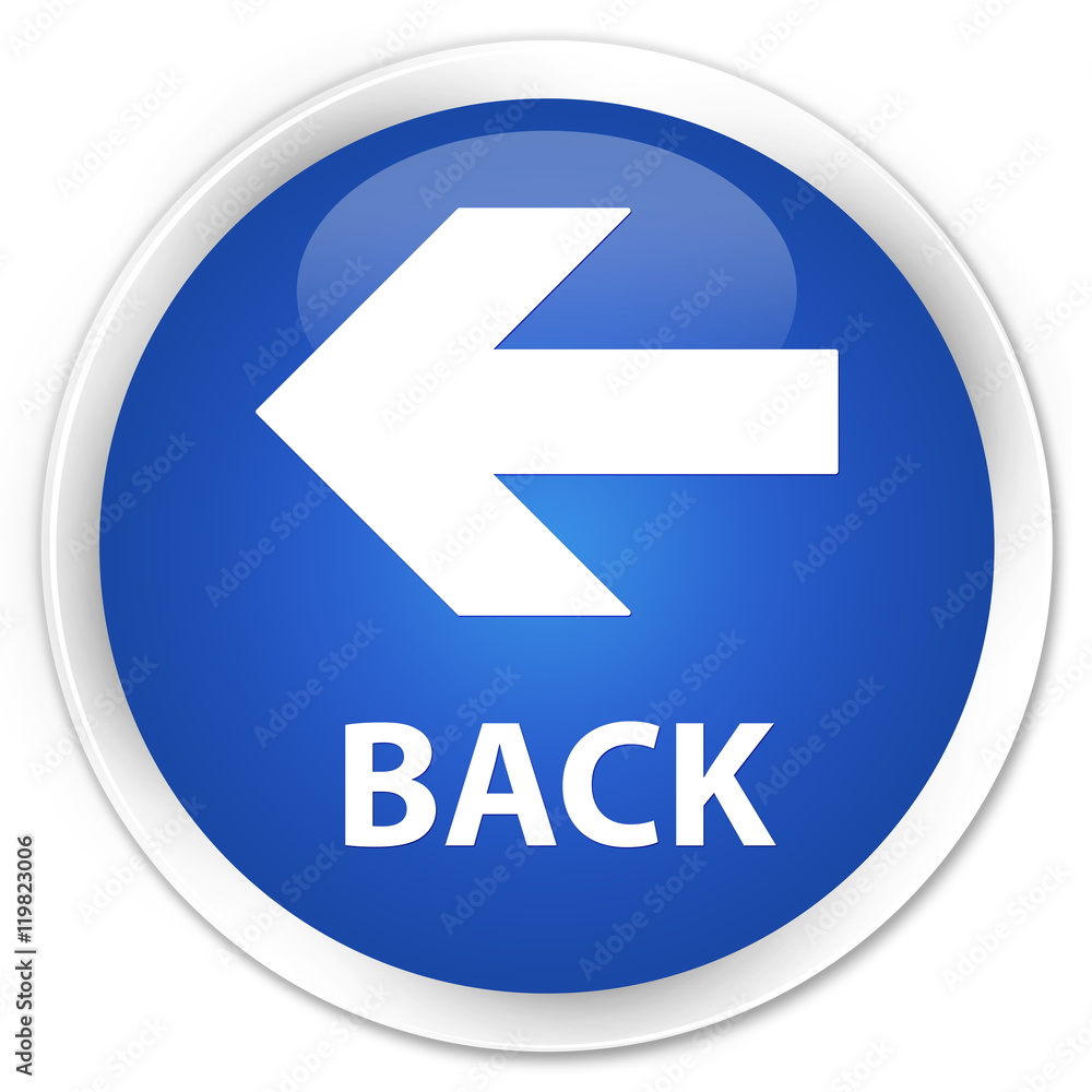 Back blue glossy round button Back blue glossy round button