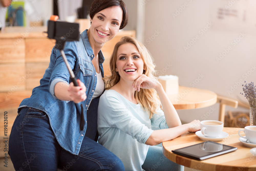 Attractive young women having rest together Attractive young women having rest together