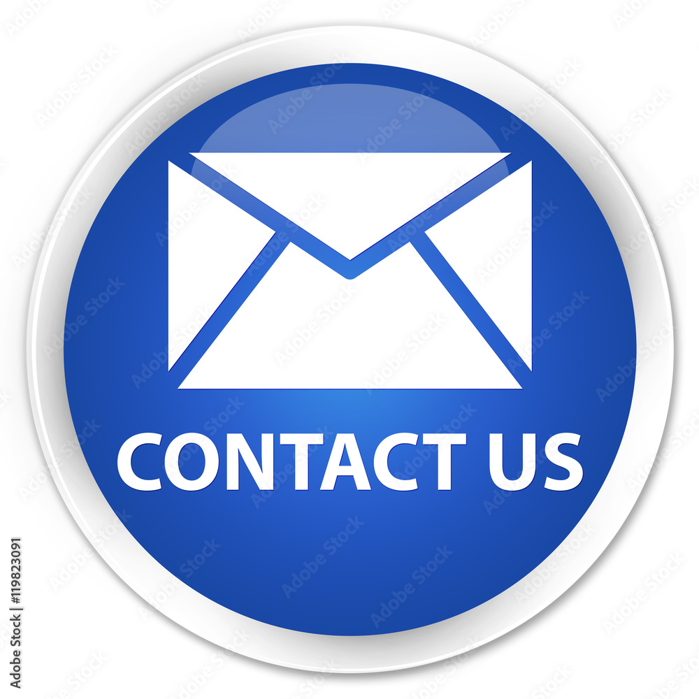 Contact us (email icon) blue glossy round button Contact us (email icon) blue glossy round button