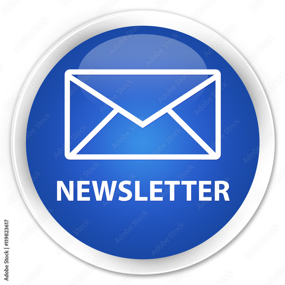 Newsletter blue glossy round button Newsletter blue glossy round button
