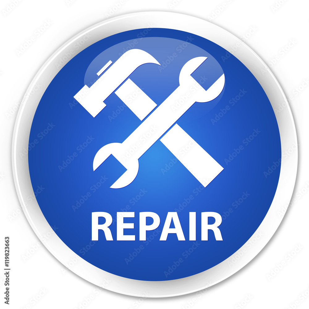 Repair (tools icon) blue glossy round button Repair (tools icon) blue glossy round button