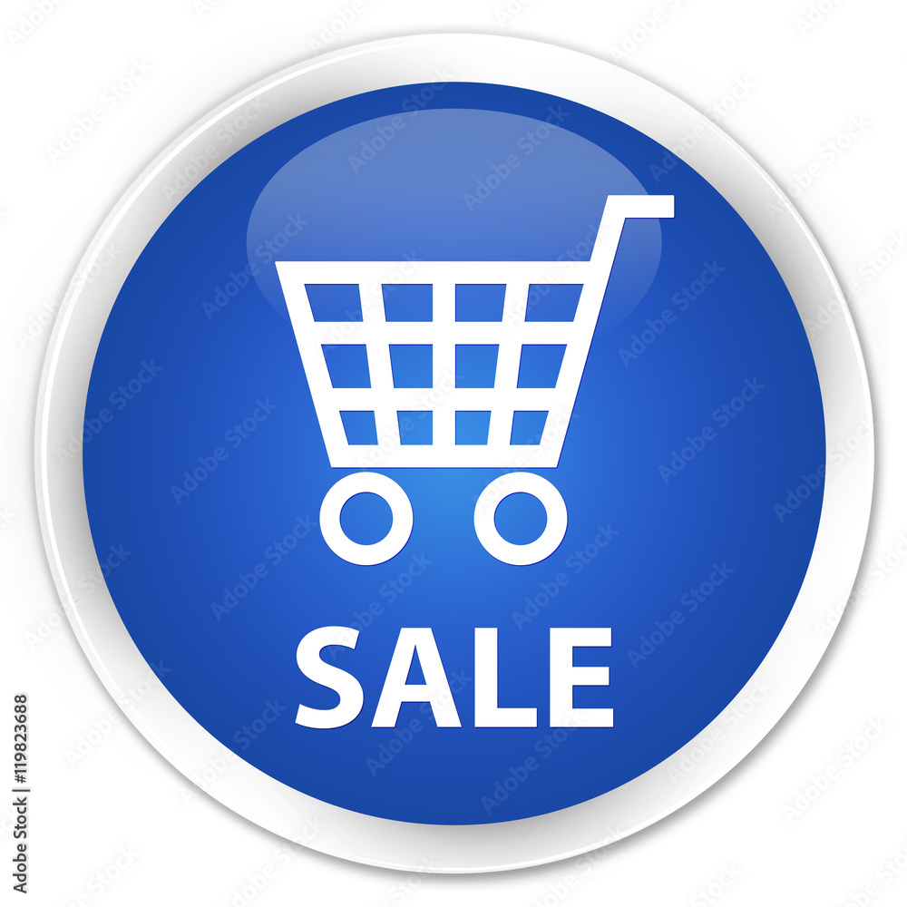 Sale blue glossy round button Sale blue glossy round button