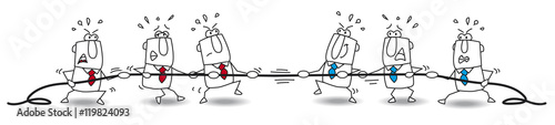 tug of war of business team