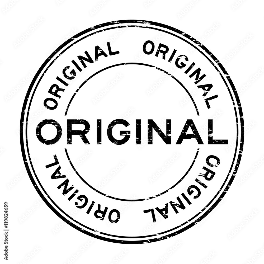 Grunge black original rubber stamp