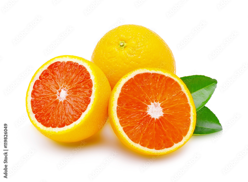 Fototapeta premium Orange fruit on white