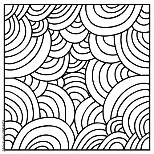 Patterns in black and white.  Page for coloring book