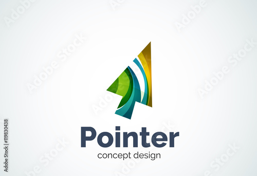 Cursor logo template, mouse pointer and arrow concept