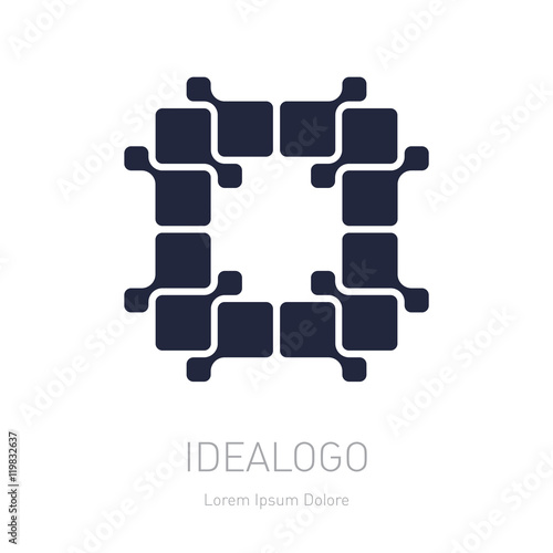 Vector logo, design element or icon. Abstract technology Logotyp