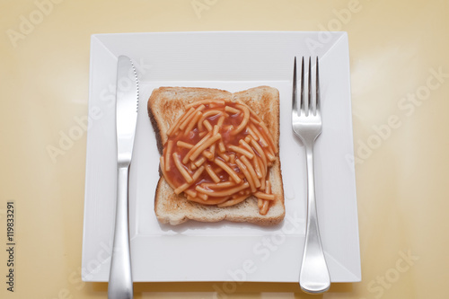 Tinned spaghetti and toast