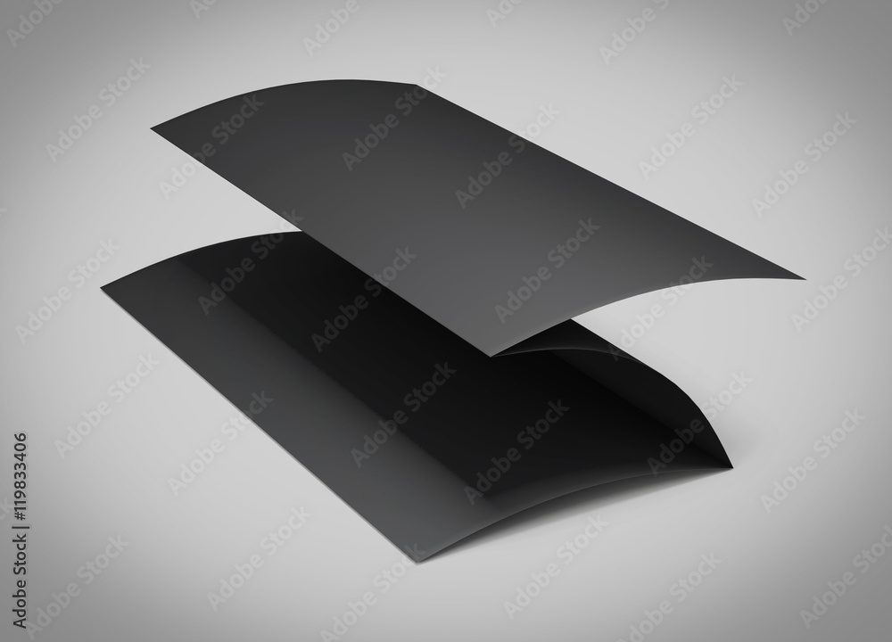 Template paper booklet on gray background Template paper booklet on gray background