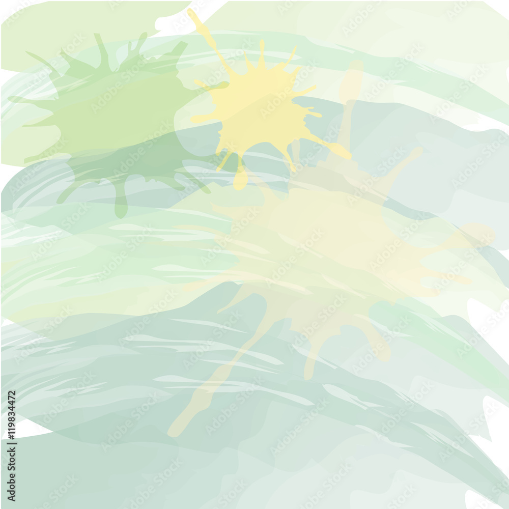 Green gradient abstract watercolor for background
