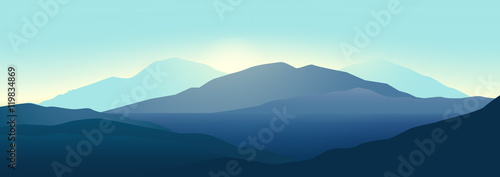 Mountains landscape in beautiful colors