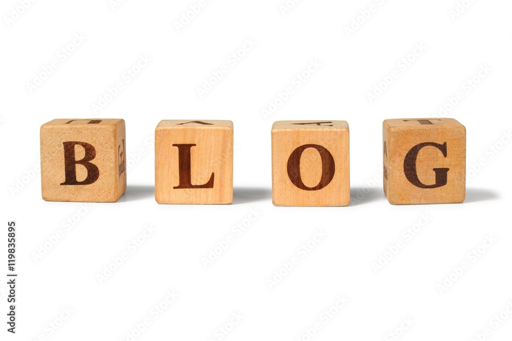 Wooden blocks with BLOG Wooden blocks with BLOG