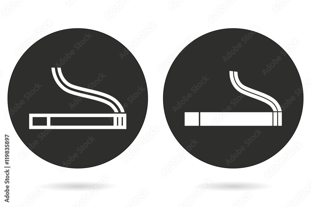 Smoke vector icon.