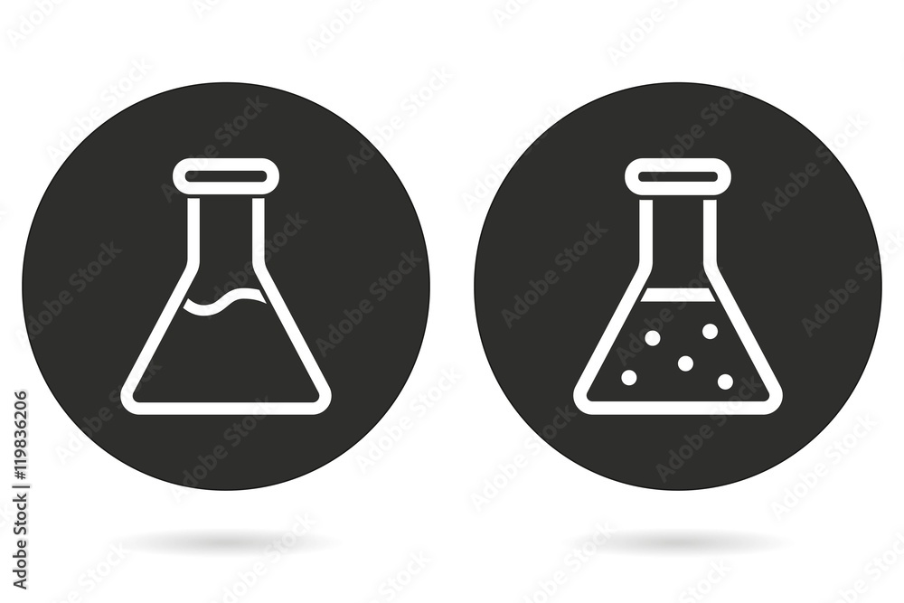 Flask vector icon. Flask vector icon.