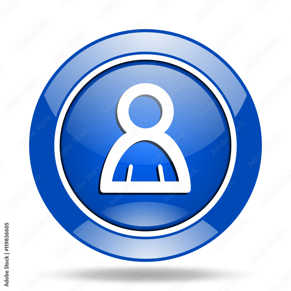 Blue glossy vector icon Blue glossy vector icon