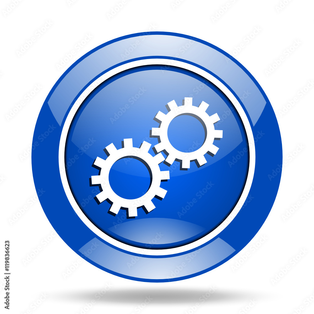Blue glossy vector icon Blue glossy vector icon