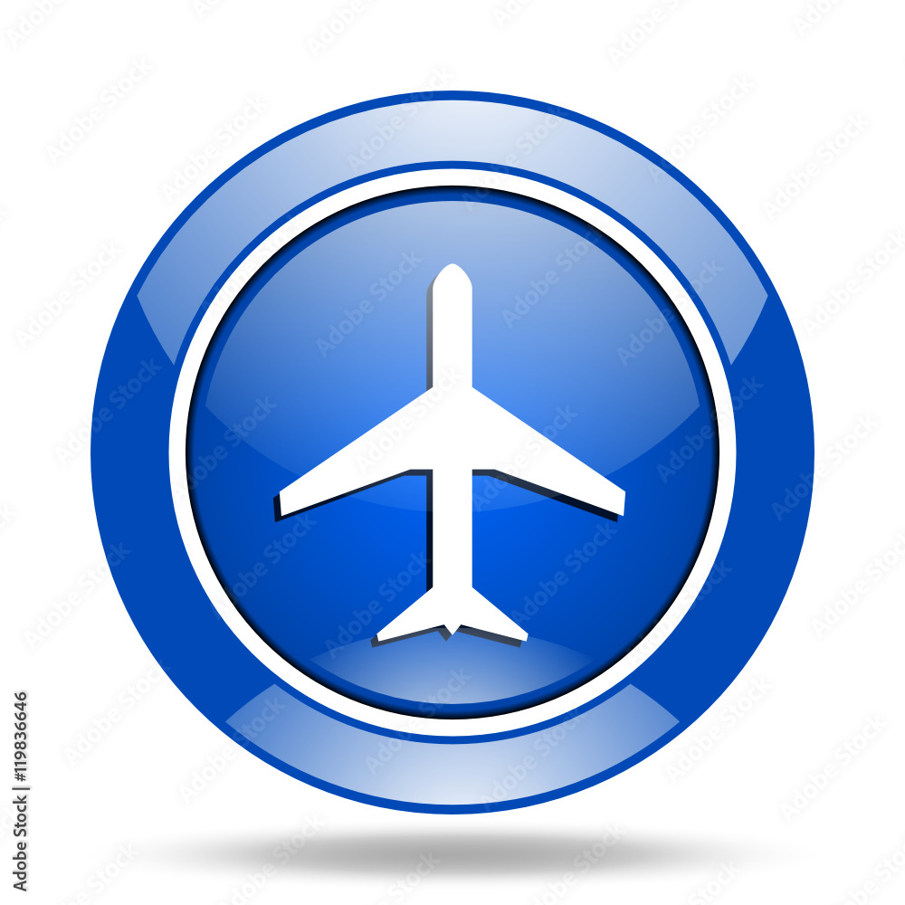 Blue glossy vector icon Blue glossy vector icon