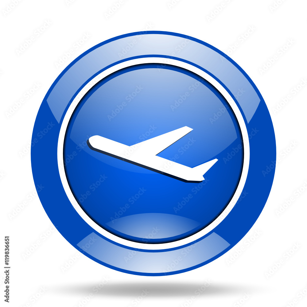Blue glossy vector icon Blue glossy vector icon