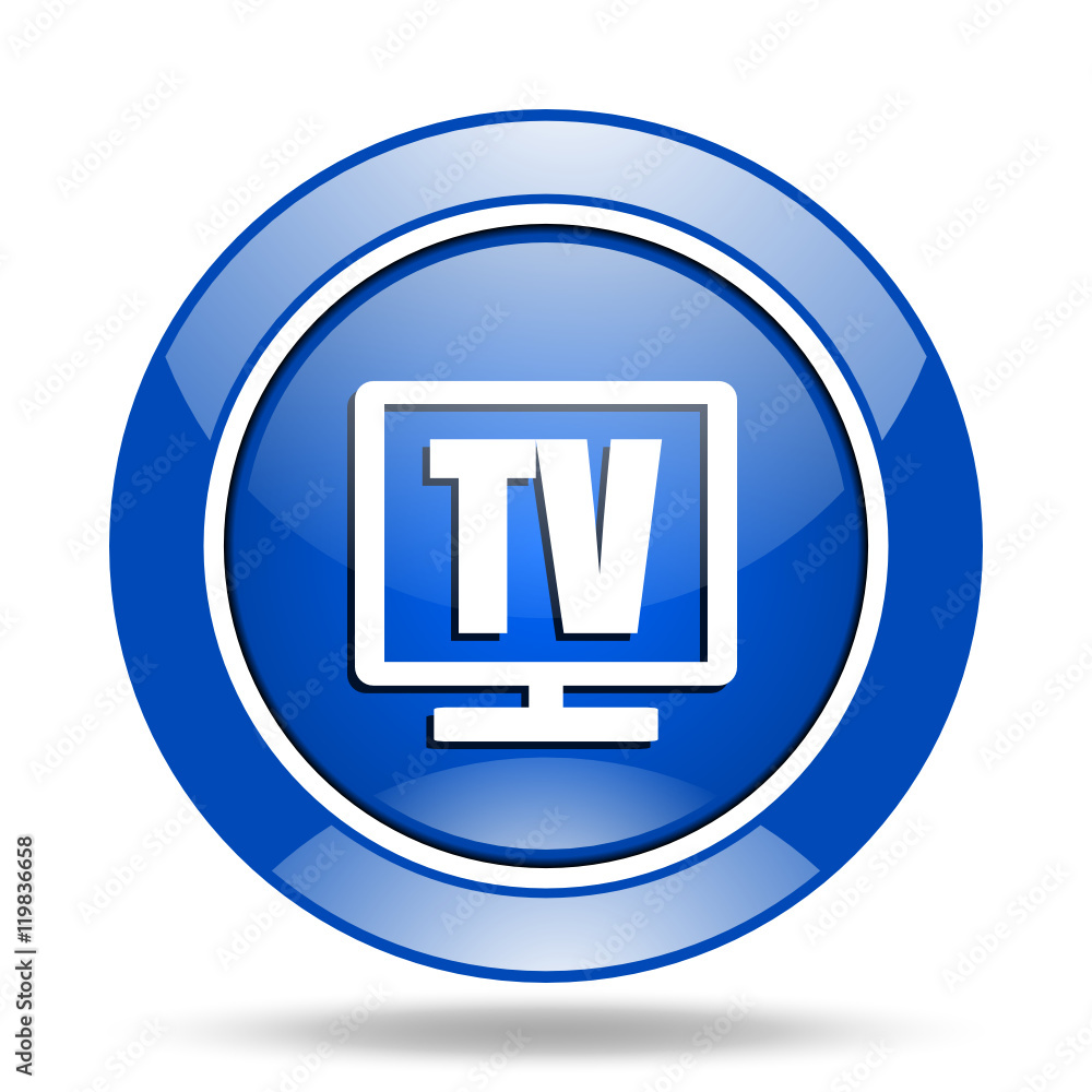 Blue glossy vector icon Blue glossy vector icon