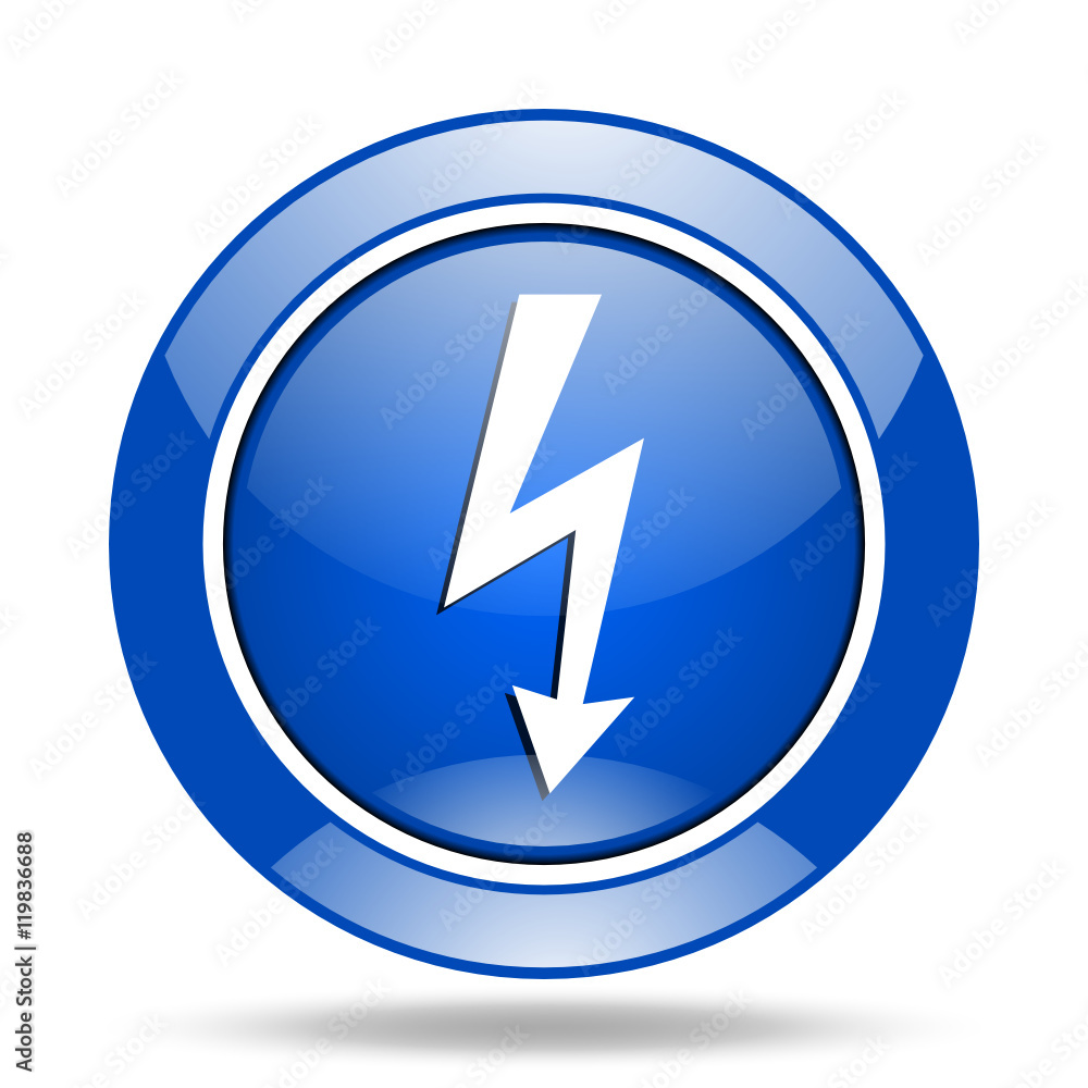 Modern design blue glossy web vector icon Modern design blue glossy web vector icon