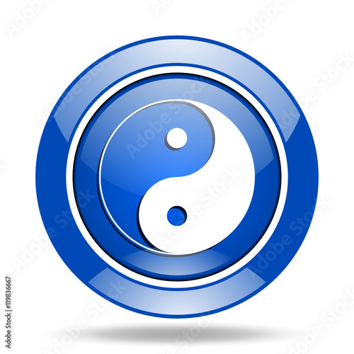 Blue glossy vector icon