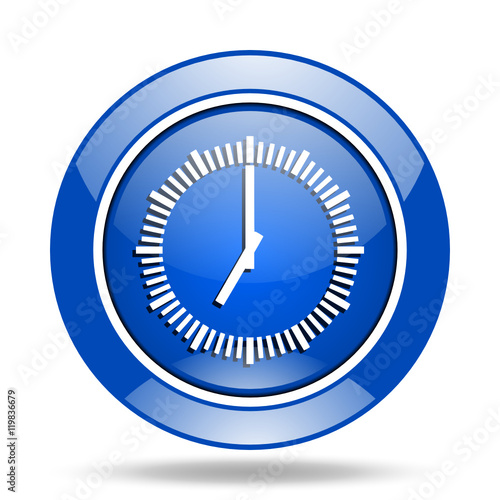 Modern design blue glossy web vector icon