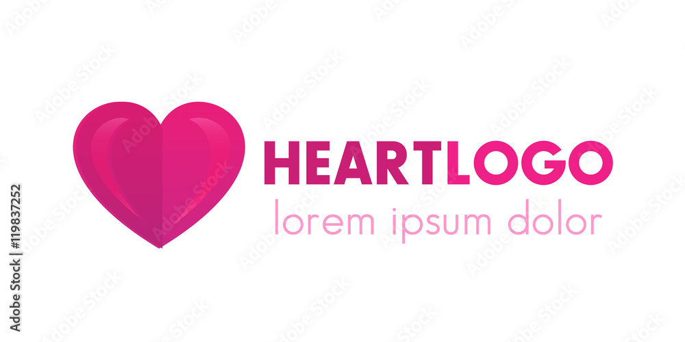 Heart logo design, pharmacy, medicine, health care