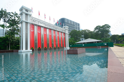 Photography Festival arch that is located in front of the main entrance of the Istana Park
