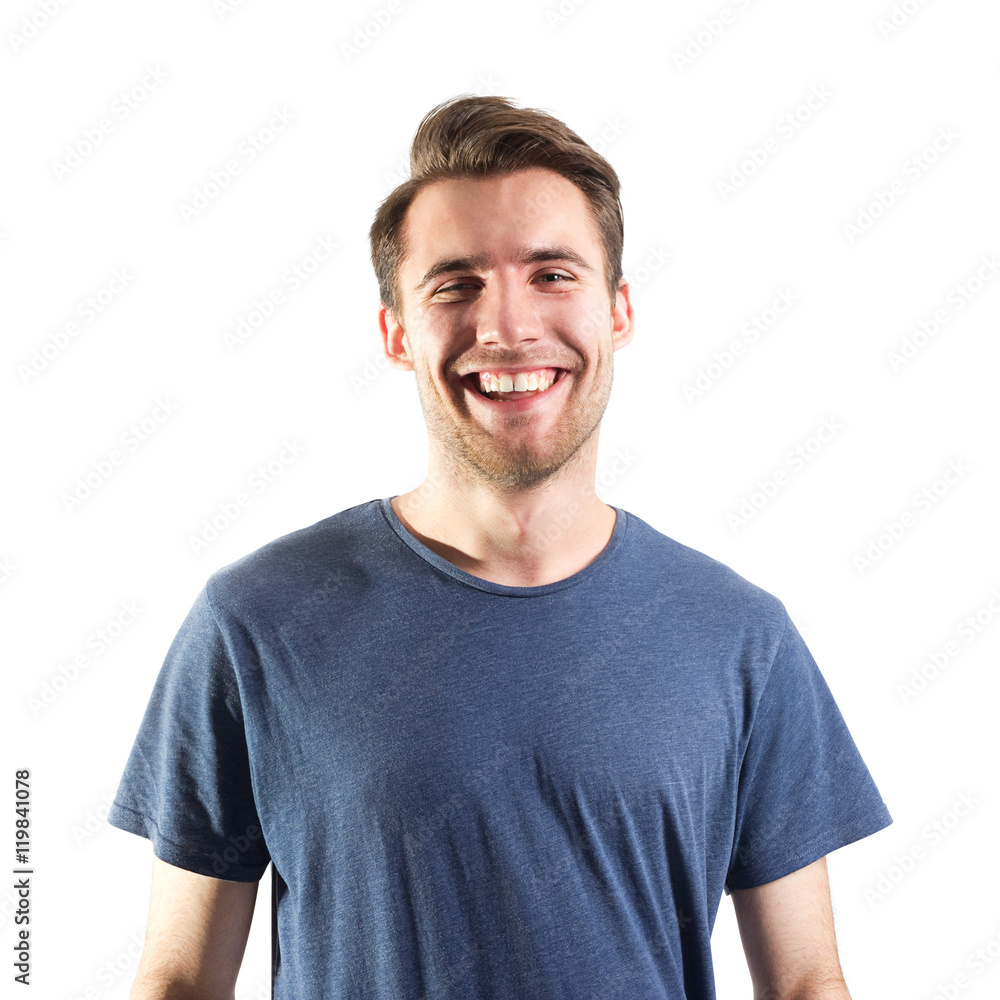 portrait of handsome young man, clipping path included portrait of handsome young man, clipping path included