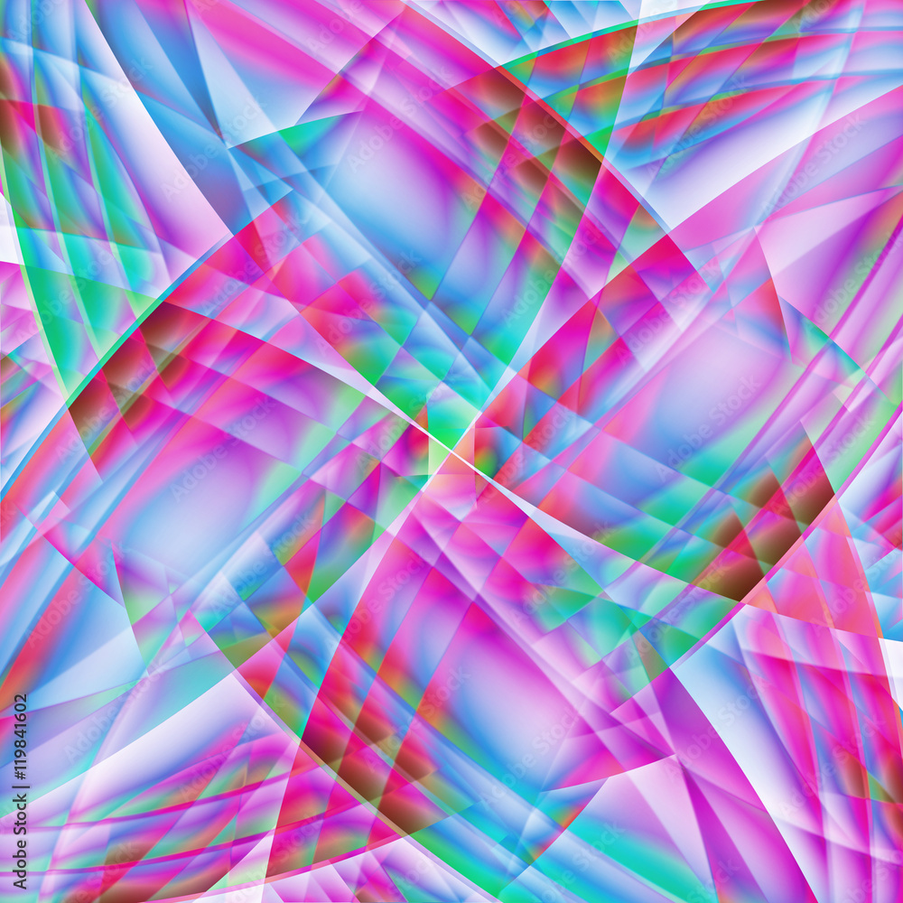 Obraz premium Abstract old chaotic pattern with colorful translucent curved li