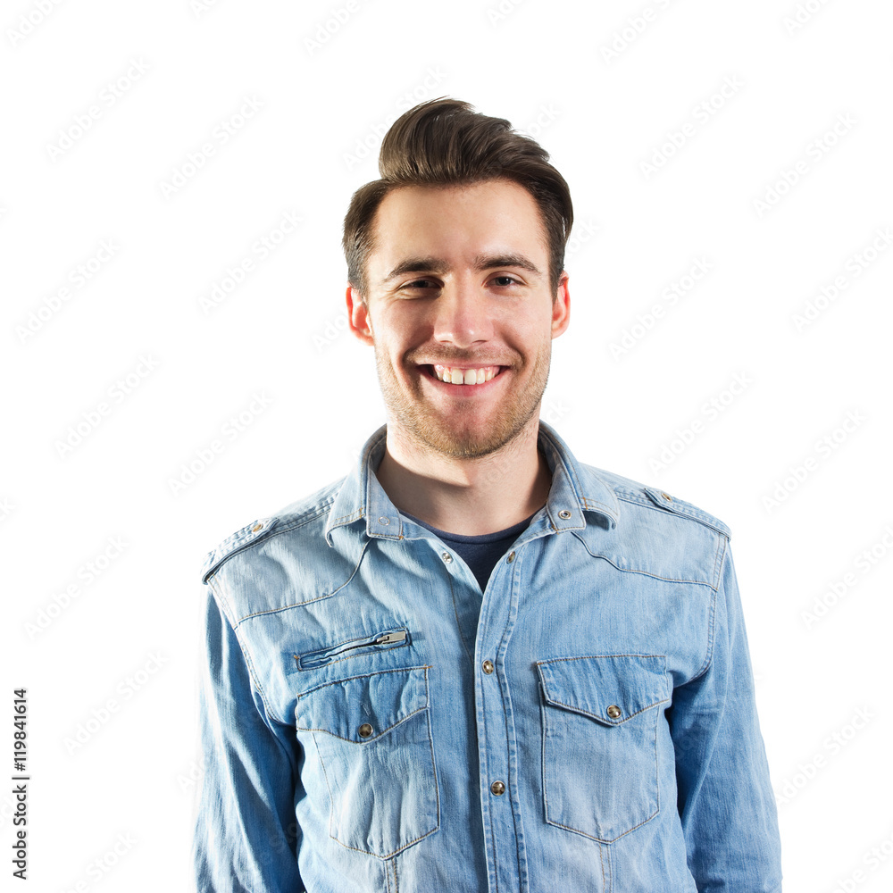 portrait of handsome young man isolated on white background portrait of handsome young man isolated on white background