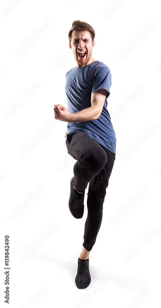 handsome young man, isolated on white background with clipping path included handsome young man, isolated on white background with clipping path included