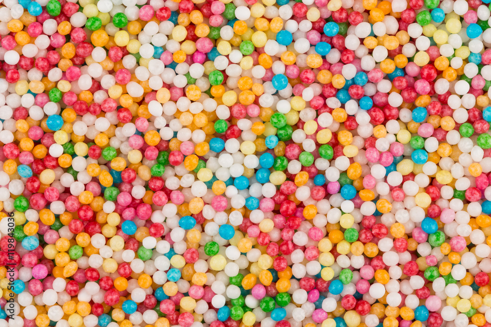 Shot of colorful sugar balls Shot of colorful sugar balls